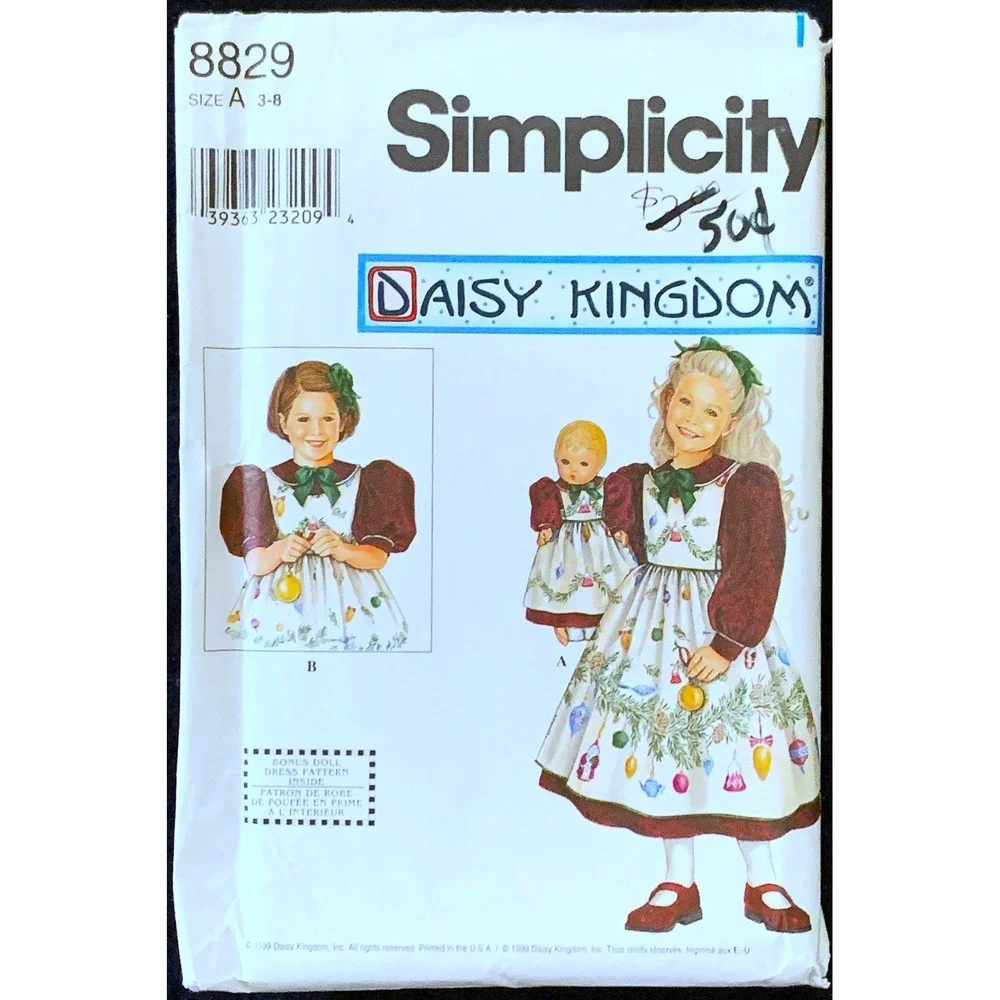 9 DAISY KINGDOM 90s Sew Patterns 6m-8y Girls Big Party Dresses Pinafores Most UC